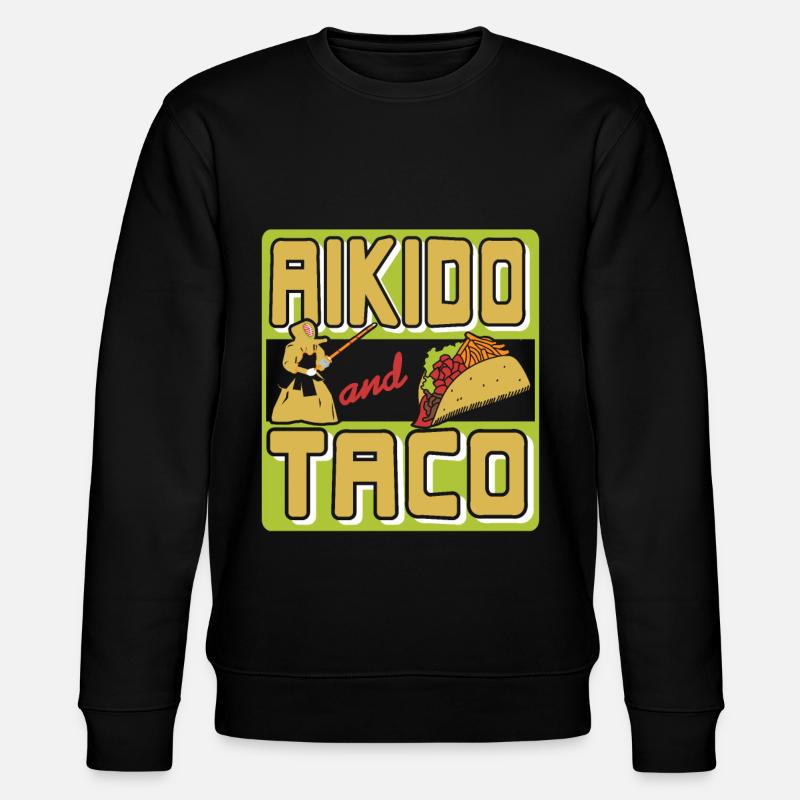 Aikido and Taco - Stanley/Stella Unisex Bio-Sweatshirt CHANGER  - Schwarz