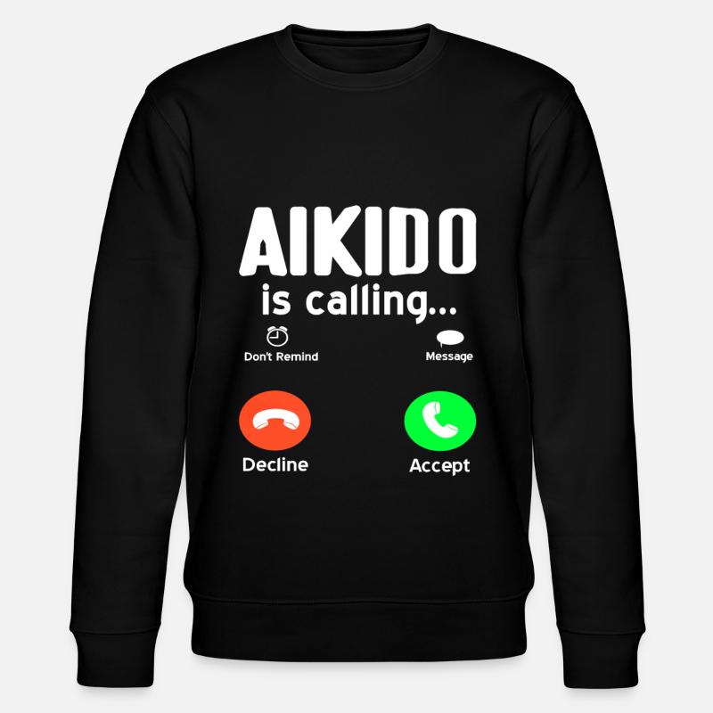 Aikido is calling - Stanley/Stella Unisex Bio-Sweatshirt CHANGER  - Schwarz