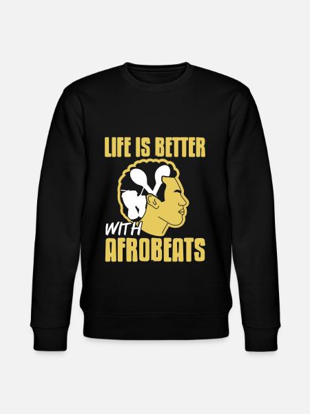 Life is better with Afrobeats - Stanley/Stella CHANGER Unisex Organic Sweatshirt - black
