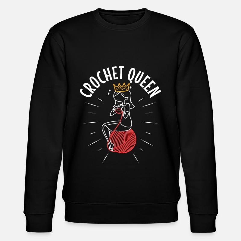 Crochet queen - Stanley/Stella CHANGER Unisex Organic Sweatshirt - black