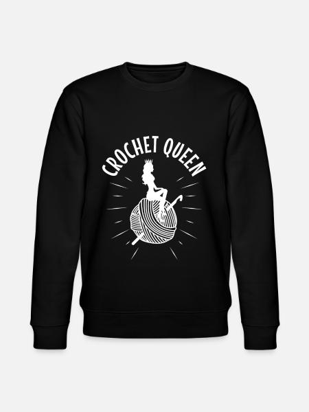 Crochet queen - Stanley/Stella CHANGER Unisex Organic Sweatshirt - black