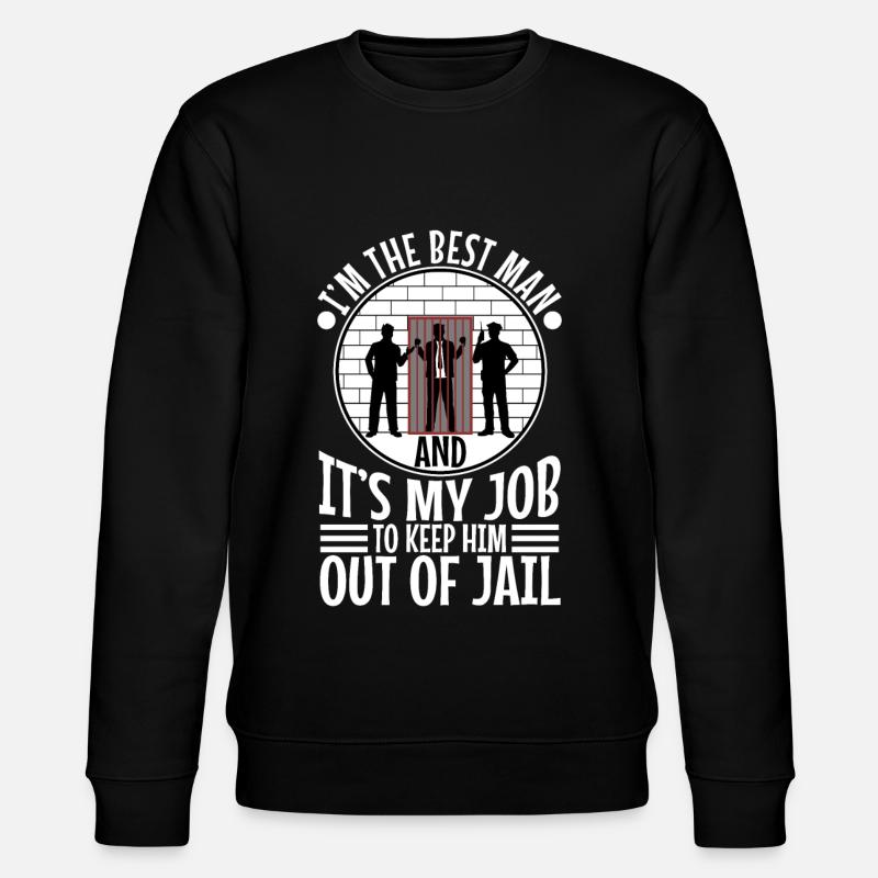 Im the best man - Stanley/Stella CHANGER Unisex Organic Sweatshirt - black
