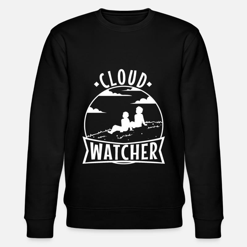 Cloud Watcher - Stanley/Stella Unisex Bio-Sweatshirt CHANGER  - Schwarz