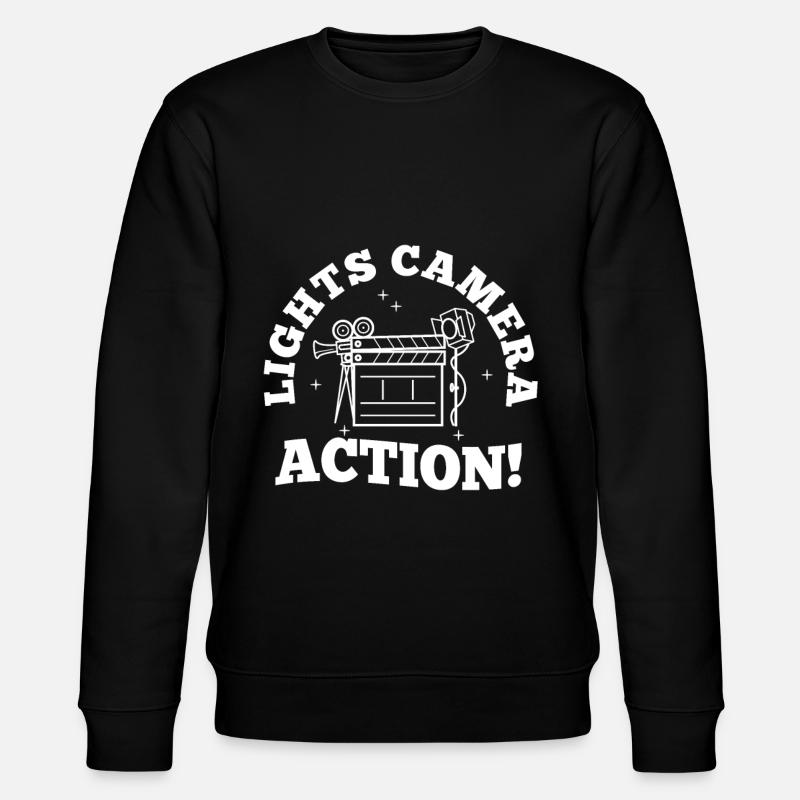 Lights camera action - Stanley/Stella CHANGER Unisex Organic Sweatshirt - black