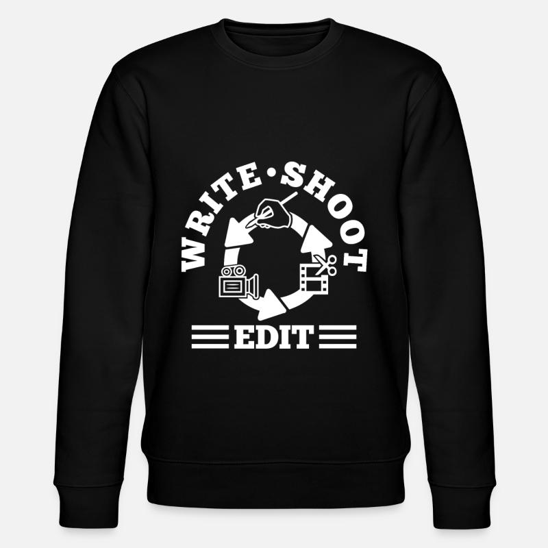 Write Shoot Edit Repeat - Stanley/Stella CHANGER Unisex Organic Sweatshirt - black