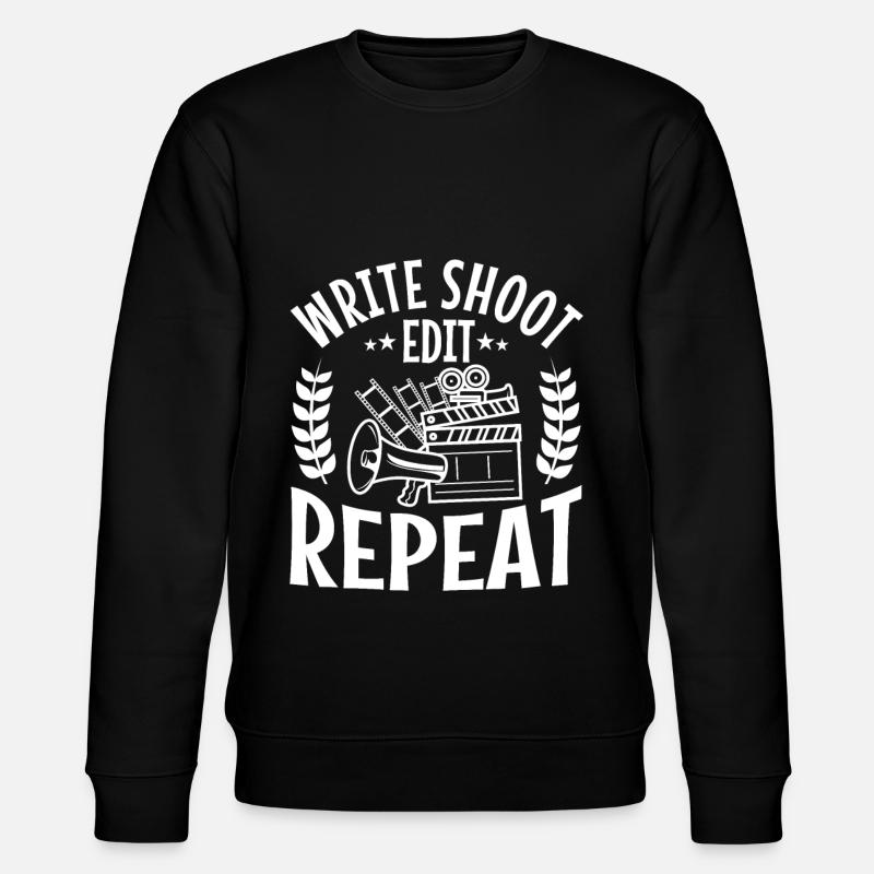 Write Shoot Edit Repeat - Stanley/Stella CHANGER Unisex Organic Sweatshirt - black