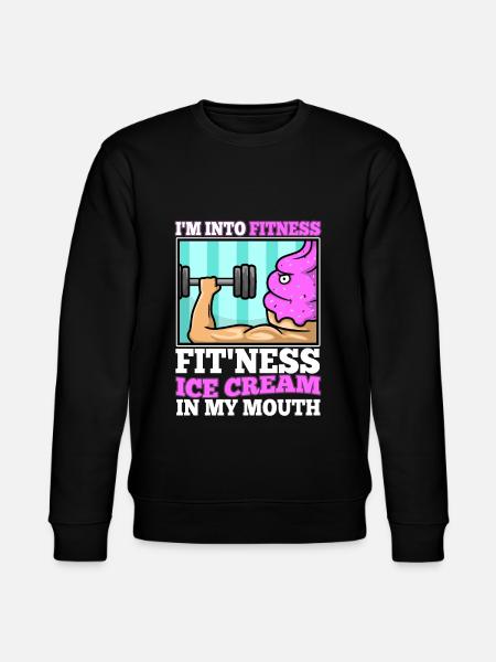 Im into fitness ice cream - Stanley/Stella CHANGER Unisex Organic Sweatshirt - black