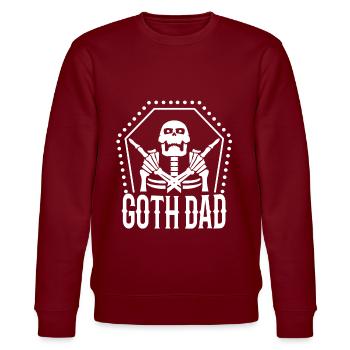 Goth Dad - Stanley/Stella CHANGER Unisex Organic Sweatshirt - burgundy - Front - Nik (191cm) & Marisol (170cm)