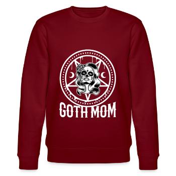 Goth Mom - Stanley/Stella CHANGER Unisex Organic Sweatshirt - burgundy - Front - Nik (191cm) & Marisol (170cm)