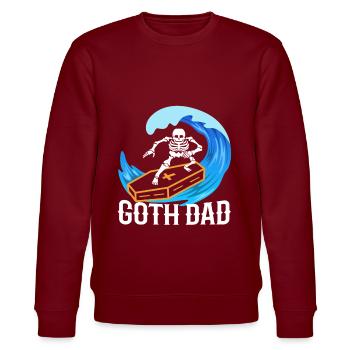 Goth Dad - Stanley/Stella CHANGER Unisex Organic Sweatshirt - burgundy - Front - Nik (191cm) & Marisol (170cm)