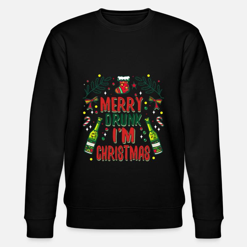 Joyeux ivre à Noël - Sweat bio CHANGER Stanley/Stella Unisexe - noir