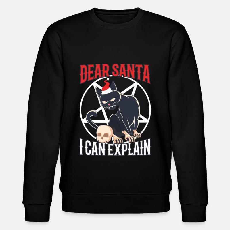 Dear santa i can explain - Stanley/Stella Unisex Bio-Sweatshirt CHANGER  - Schwarz