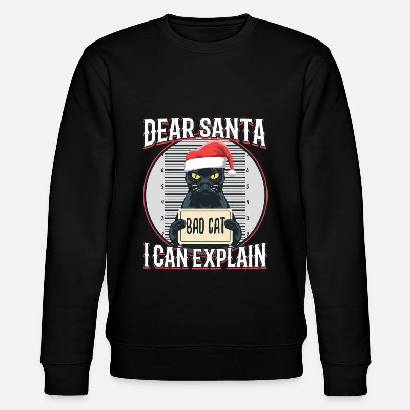 Dear santa i can explain - Stanley/Stella Unisex Bio-Sweatshirt CHANGER  - Schwarz