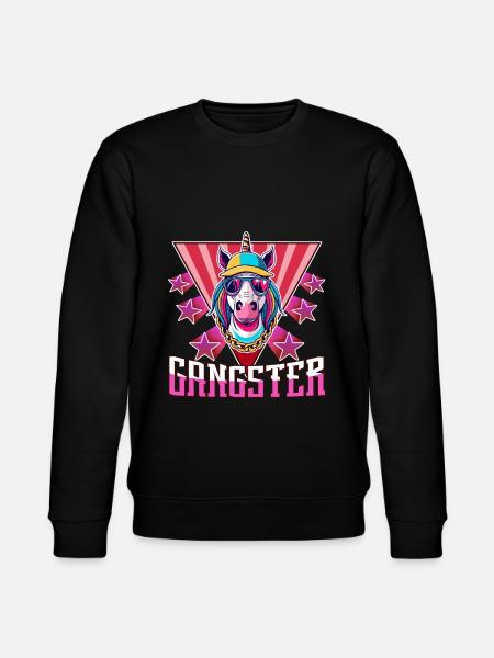 Gangsta Unicorn - Stanley/Stella CHANGER Unisex Organic Sweatshirt - black