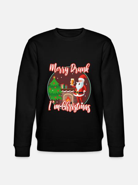 Merry drunk I'm Christmas - Stanley/Stella CHANGER Unisex Organic Sweatshirt - black