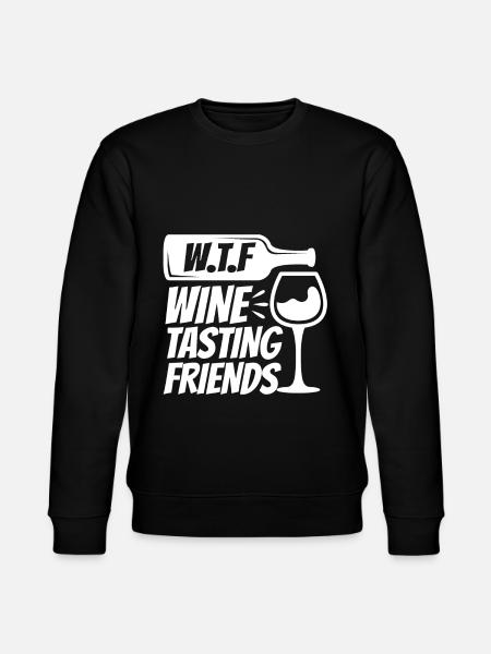 WTF Wine Tasting Friends - Stanley/Stella CHANGER Unisex Organic Sweatshirt - black