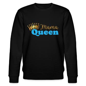 Mama queen - maman reine - cadeau fête des mères - Sweat bio CHANGER Stanley/Stella Unisexe - noir - Devant - Nik (191cm) & Marisol (170cm)