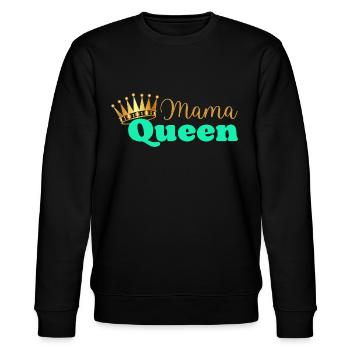 Mama queen - maman reine - cadeau fête des mères - Sweat bio CHANGER Stanley/Stella Unisexe - noir - Devant - Nik (191cm) & Marisol (170cm)