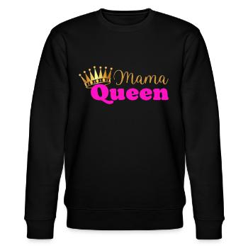 Mama queen - maman reine - cadeau fête des mères - Sweat bio CHANGER Stanley/Stella Unisexe - noir - Devant - Nik (191cm) & Marisol (170cm)