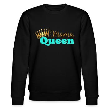 Mama queen - maman reine - cadeau fête des mères - Sweat bio CHANGER Stanley/Stella Unisexe - noir - Devant - Nik (191cm) & Marisol (170cm)