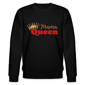 Mama queen - maman reine - cadeau fête des mères - Sweat bio CHANGER Stanley/Stella Unisexe - noir - Devant - Nik (191cm) & Marisol (170cm)