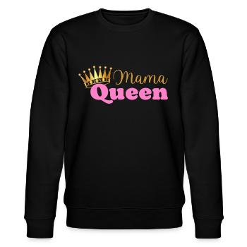 Mama queen - maman reine - cadeau fête des mères - Sweat bio CHANGER Stanley/Stella Unisexe - noir - Devant - Nik (191cm) & Marisol (170cm)