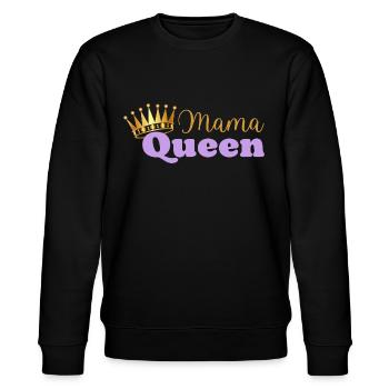 Mama queen - maman reine - cadeau fête des mères - Sweat bio CHANGER Stanley/Stella Unisexe - noir - Devant - Nik (191cm) & Marisol (170cm)