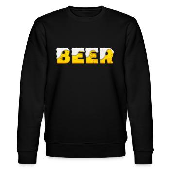 To All Beer Fans - Stanley/Stella CHANGER Unisex Organic Sweatshirt - black - Front - Nik (191cm) & Marisol (170cm)