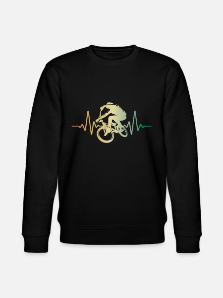 Heartbeat BMX Pulse ECG - Stanley/Stella CHANGER Unisex Organic Sweatshirt - black