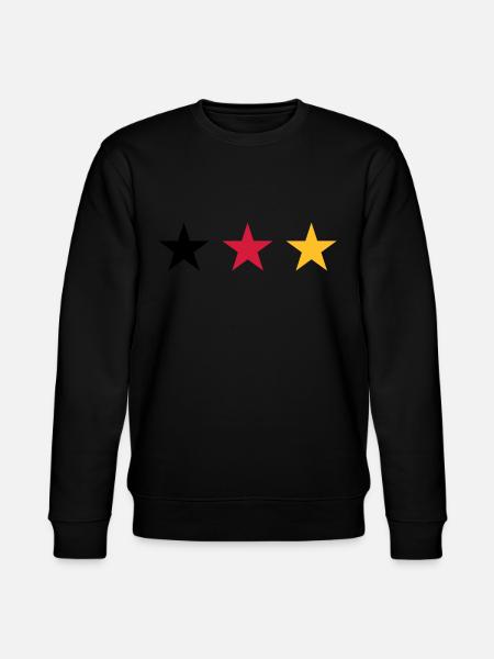 Three stars Germany flag - Stanley/Stella CHANGER Unisex Organic Sweatshirt - black
