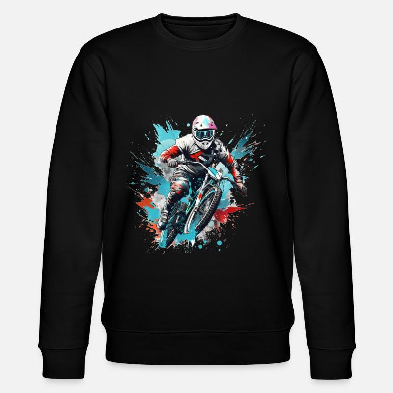 BMX Fahrer - Stanley/Stella Unisex Bio-Sweatshirt CHANGER  - Schwarz