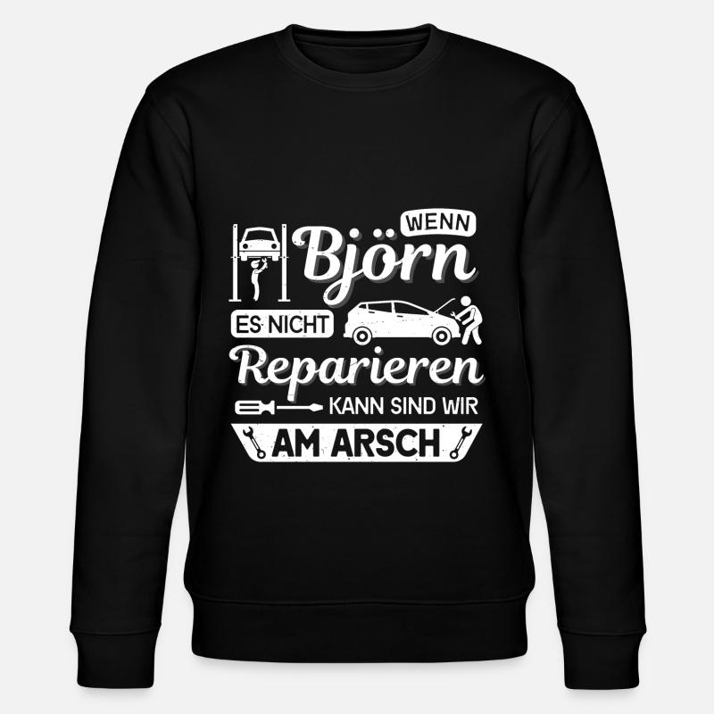 Björn - Stanley/Stella Unisex Bio-Sweatshirt CHANGER  - Schwarz