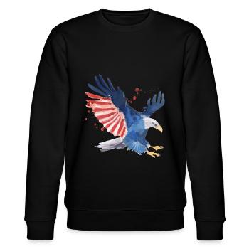 4. Juli Adler - Stanley/Stella Unisex Bio-Sweatshirt CHANGER  - Schwarz - Vorne - Nik (191cm) & Marisol (170cm)