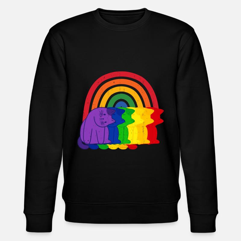 Rainbow Cats Chat arc-en-ciel - Sweat bio CHANGER Stanley/Stella Unisexe - noir