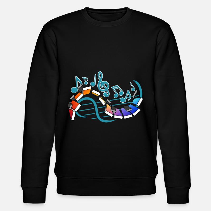 Piano Notes Musicales Street Art - Sweat bio CHANGER Stanley/Stella Unisexe - noir