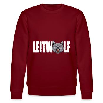 Leitwolf Alpha Wolf Kapitän Teamführer Trainer - Stanley/Stella Unisex Bio-Sweatshirt CHANGER  - Burgunderrot - Vorne - Nik (191cm) & Marisol (170cm)