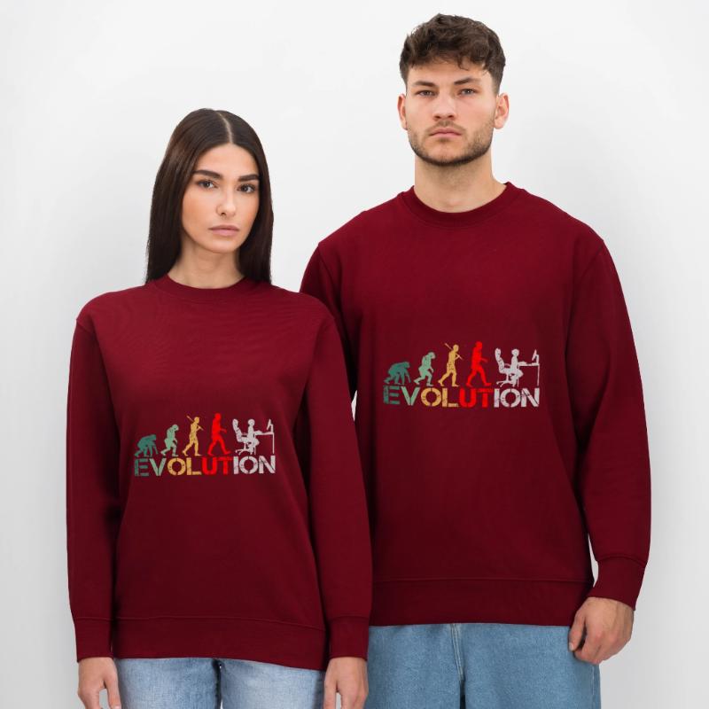 Computer Nerd Programmer Evolution funny Stanley/Stella CHANGER Unisex Organic Sweatshirt