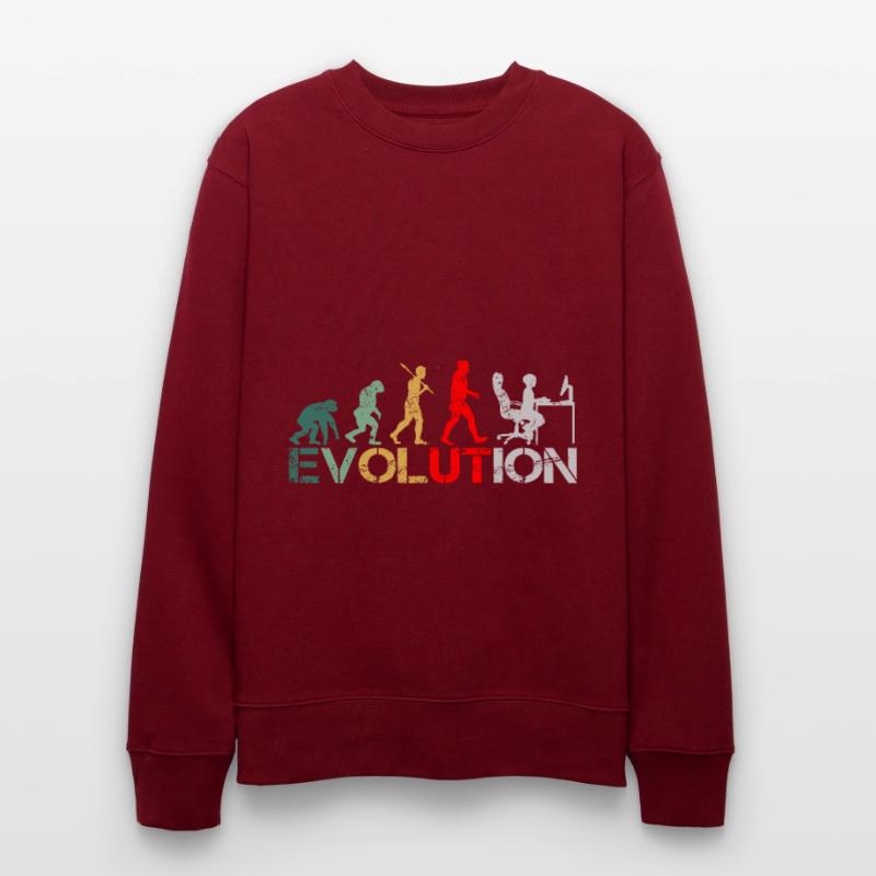 Computer Nerd Programmer Evolution funny Stanley/Stella CHANGER Unisex Organic Sweatshirt