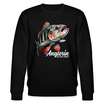 Anglerin - Stanley/Stella Unisex Bio-Sweatshirt CHANGER  - Schwarz - Vorne - Nik (191cm) & Marisol (170cm)