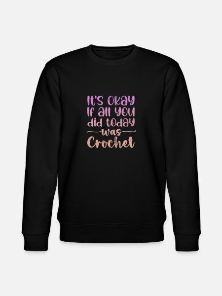 Crochet Knitting - Stanley/Stella CHANGER Unisex Organic Sweatshirt - black