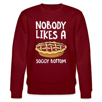 Bäcker Bäckerein Backwaren Backen Geschenk - Stanley/Stella Unisex Bio-Sweatshirt CHANGER  - Burgunderrot - Vorne - Nik (191cm) & Marisol (170cm)