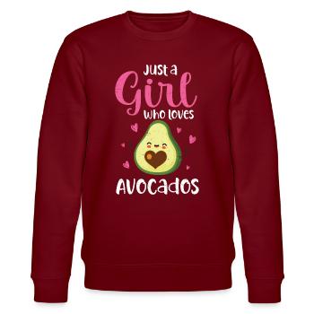 Avocado - Stanley/Stella CHANGER Unisex Organic Sweatshirt - burgundy - Front - Nik (191cm) & Marisol (170cm)