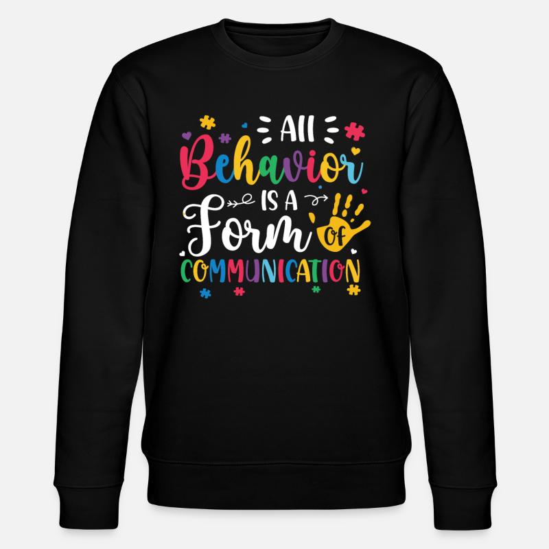 Autismus Awareness Day Autist Geschenk - Stanley/Stella Unisex Bio-Sweatshirt CHANGER  - Schwarz