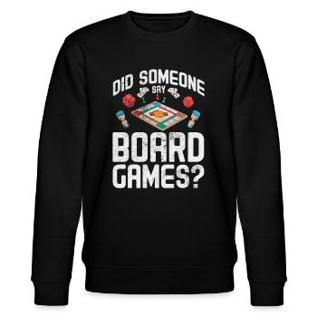 Brettspiel - Stanley/Stella Unisex Bio-Sweatshirt CHANGER  - Schwarz - Vorne - Nik (191cm) & Marisol (170cm)