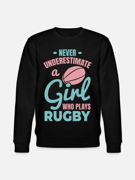 Rugby Player Girls - Stanley/Stella CHANGER Unisex Organic Sweatshirt - black