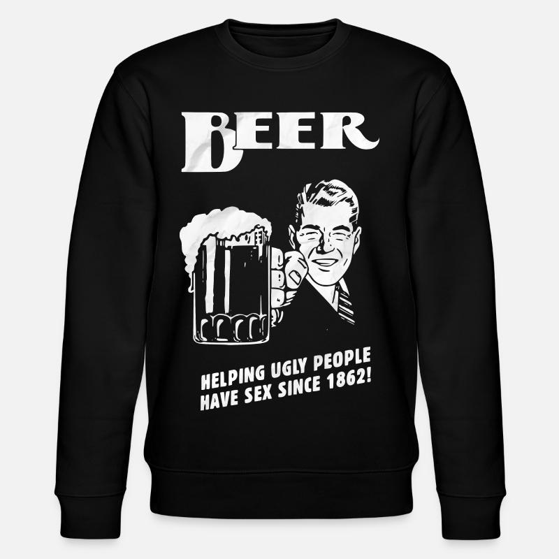 Bierheld Retrohumor Shirt - Stanley/Stella Unisex Bio-Sweatshirt CHANGER - Schwarz