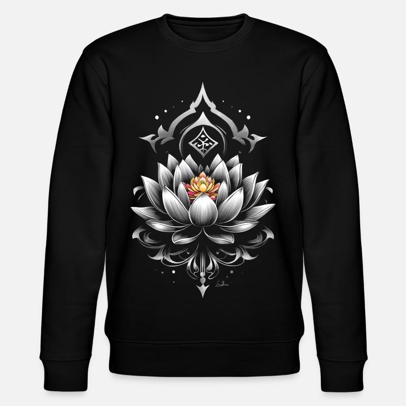 Lotus Metallic Mandala - Stanley/Stella Unisex Bio-Sweatshirt CHANGER  - Schwarz