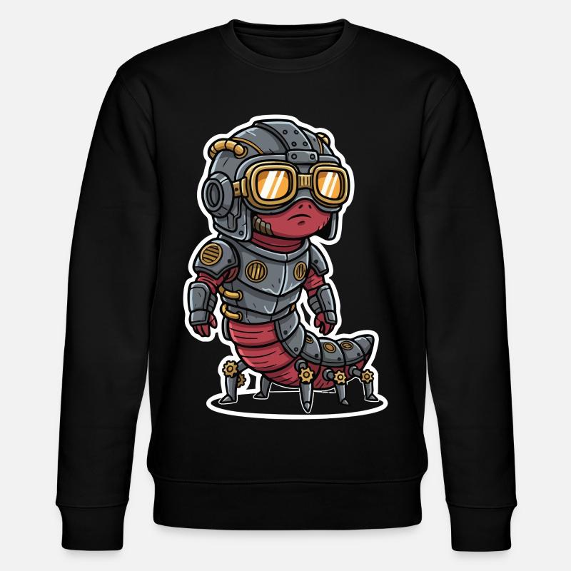 Mille-pattes Steampunk Blindé Armure Acier - Sweat bio CHANGER Stanley/Stella Unisexe - noir