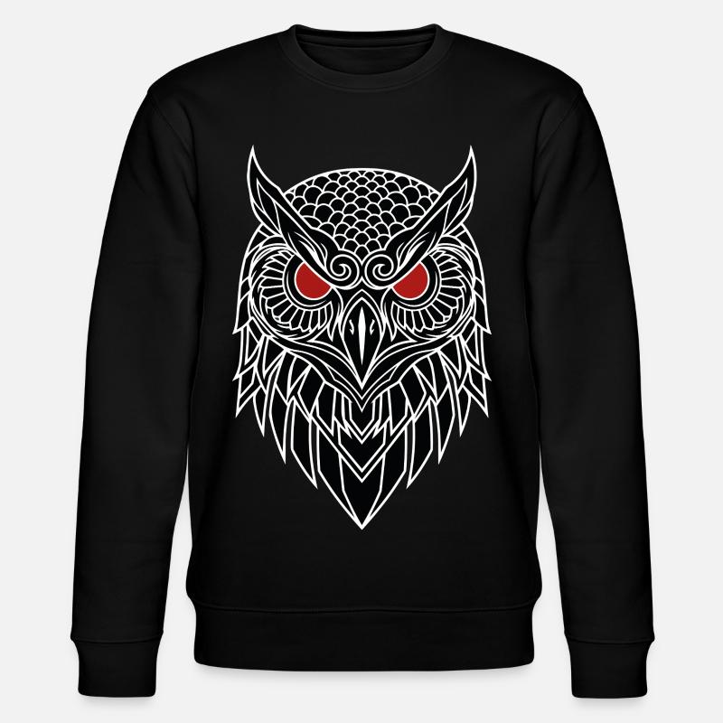 Uhu-Rotauge-Totem - Stanley/Stella Unisex Bio-Sweatshirt CHANGER  - Schwarz