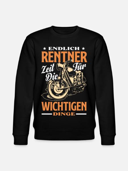 Endlich Rentner Wichtige Dinge - Stanley/Stella Unisex Bio-Sweatshirt CHANGER - Schwarz